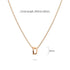 Initials Brick Alphabet Letter Necklace Rose Gold Layered Steel Jewellery